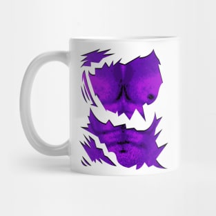 Purple Abs. Funny Bodybuilding Ripped Muscle Man Mug